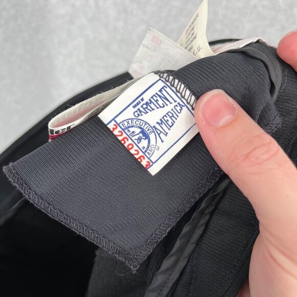 Roffe Women Jett Pant Size 14 Long Black Stretch Knit Vintage Wool Blend Stirrup - Picture 9 of 14